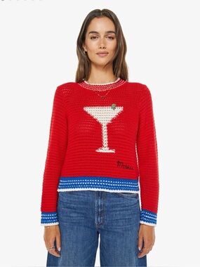 MOTHER The Mini Pullover Bottoms Up Size Small